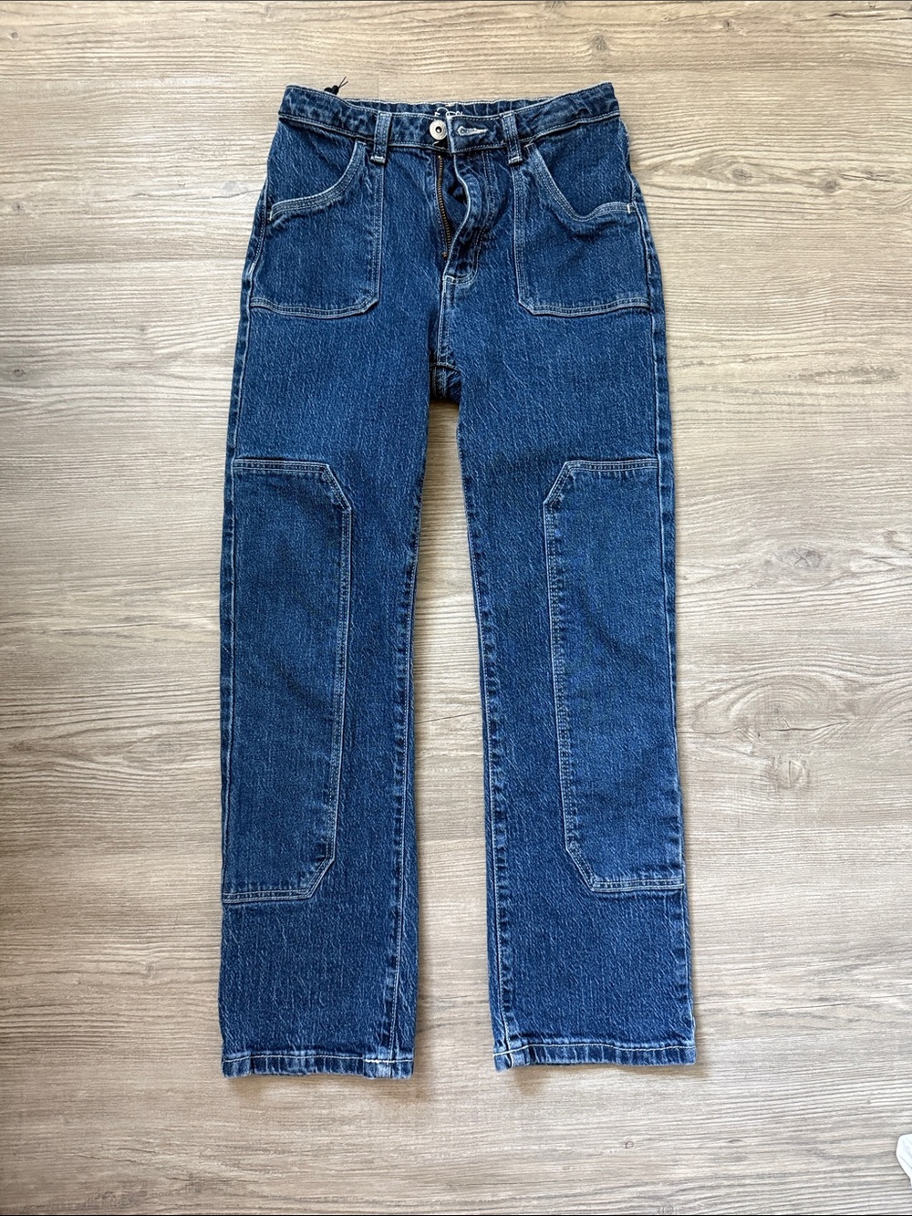 art class Men's Straight Dark Blue Work-Style Jeans